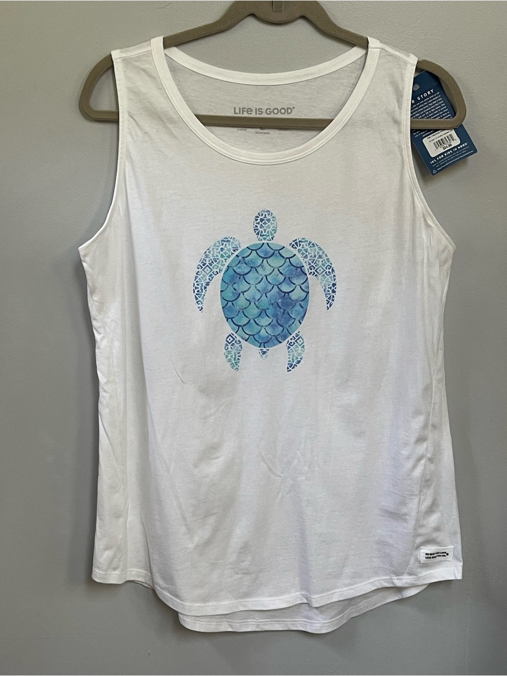 Life Is Good White Crusher-Lite Crewneck Tee